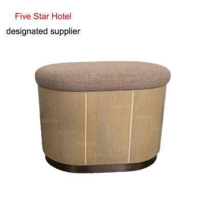 China Beltone Contemporary Custom Comfortable Hotel Bedroom Modern Designs Solid Wood Sofa Ottoman Solid Wood Seating Stool for sale