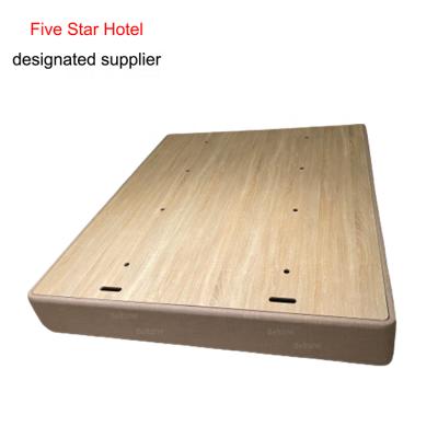 China Contemporary Custom 5 Star Hotel Furniture Guest Room Beltone Frame Set Solid Wood Bed Base for sale