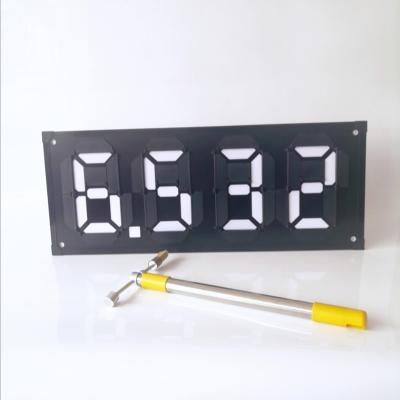 China Ultra-thin magnetic price tag energy saving gas station oil price display flip point display for sale