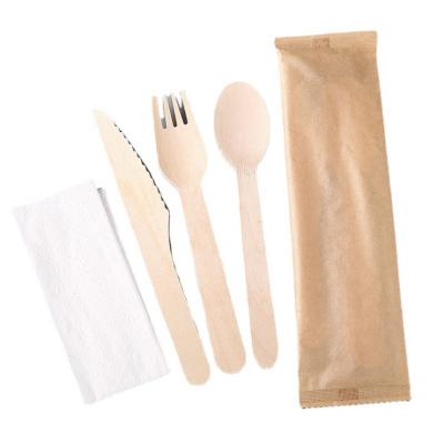 China Birch Wood Spoon/Disposable Biodegradable Bulk Forks/Cheap Quality Cutlery Disposable Knives Wood Fork Sets Wooden Tableware for sale