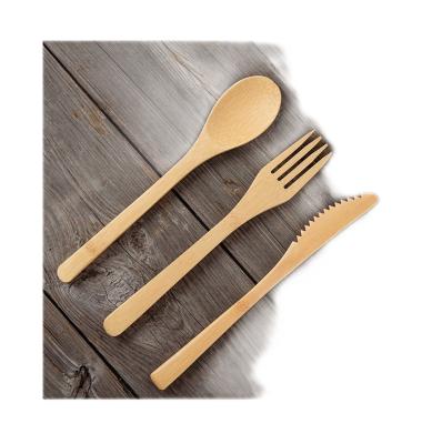 China Hot sale factory wholesale price single organic natural bamboo cutlery 170mm natural color or customized bamboo cutlery for sale