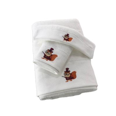 China 100% Pure White Cotton Customized Child Safe Cotton Terry Bar Towels Face Towel for sale