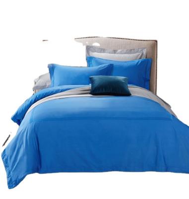 China Anti Dust Mite 2 Moq Plain Sets Twin/Full/Queen/King 300T Cotton Embroidery Bed Linen Bedding Set for sale