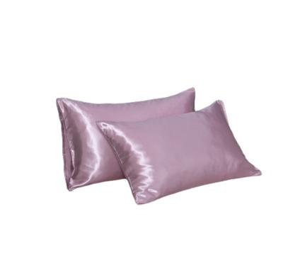 China Anti Dust Mite Factory Supply Decorative Cheap Pink Silk Pillowcase Pillow Cover for sale