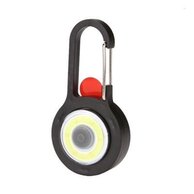 China ABS D9147 Mini Carabiner Ring Lamp Portable Advertising Gift Lamp Outdoor Pocket Cob Led Flashlight Key Chain With Light for sale