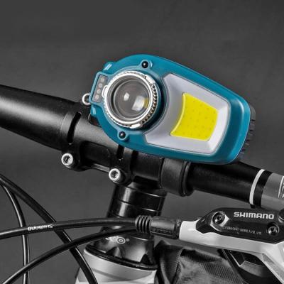 China 3672 Cob Bike Rechargeable Front Work Light Headlight Sensor Induction Convenient Type C With Power Bank Led Bicycle Light for sale