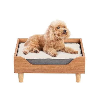 China Removable Cover Wooden Elevated Durable Raised Wooden Pet Bed Frame for Small,Medium and Large Dogs and Cats,Sofa Furniture for Indoor outdoor for sale