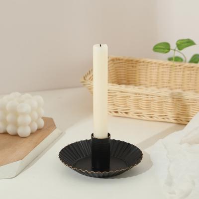 China European luxury hot selling nordic black iron candle holder for bedroom for sale