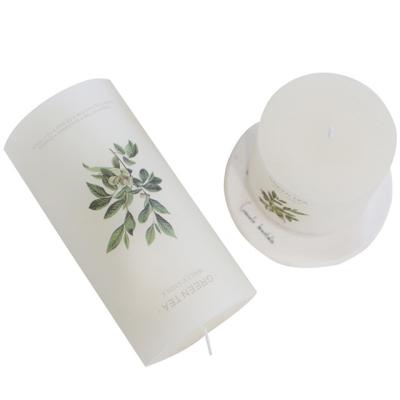 China Popular China Factory In Stock Wholesale Price Home Decor Scented White Pillar Candles for sale