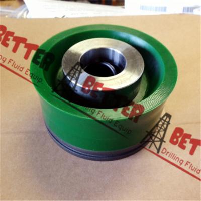 China Chrome Iron Sleeve Mud King Green Duro Urethane Bonded Piston for Triplex Drilling Pump for sale