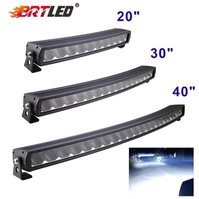 China 43 Inch Ip68 R112 R7 Approved Curv Offroad Single Row Super Bright Led Light Bar Drl 20inch/32inch/43inch for sale