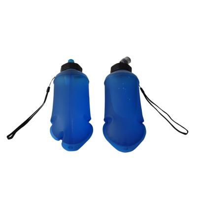 China 500ml 600ml Soft Folding Rectangle Water Flask Multicolor Soft Collapsible Water Bottle Tpu for sale