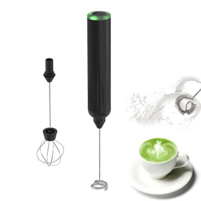 China Minimalist Adjustable Milk Frother With Three Speed ​​Rechargeable Electric Milk Frother With A Stand for sale