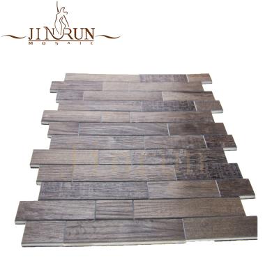 China Parquet Plastic and PVC Mosaic Slab Peel and Stick Teak Wood Mosaic for sale