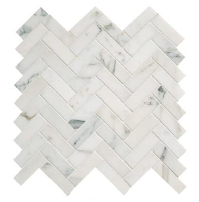 China 2018 Pattern, Herringbone Mosaic Floor/Wall Parquet China Marble Stone Mosaic Slab for sale