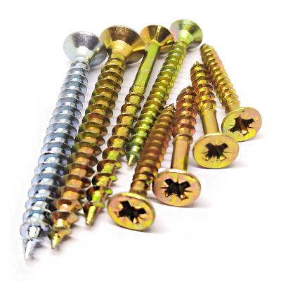 China High Grade Competitive Price Good Quality Furniture Double Countersunk Wood Chipboard Double Head Slotted Chipboard Screw for sale