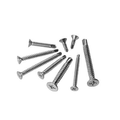 China Countersunk Head Wholesale Price Zinc Drill Blue Dot Countersunk Self Drilling Screw For Metal for sale