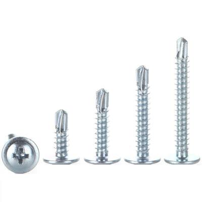 China Wafer Head Wholesale C1022A Galvanized Steel Length 12-120mm Truss Self Drilling Wafer Head Screw for sale