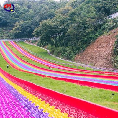 China Outdoor Slide Ski Plastic Slide Fun Playground Snow Slide Rainbow Dry Slide for sale