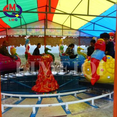 China Fiberglass Kids Play Tricks Spray Balls Train New Design Amusement Park Rides Electric Kids Track Train for sale