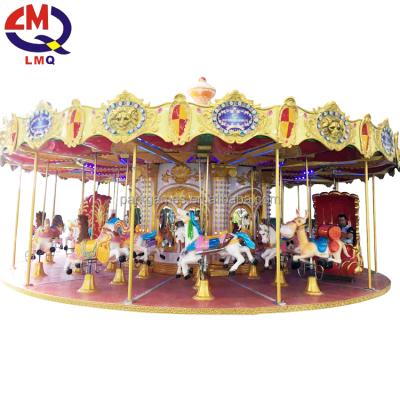 China FRP And Plastic Carousel 12 Seats And Big Carousel Cheap Steel Horses Toy Horses for sale