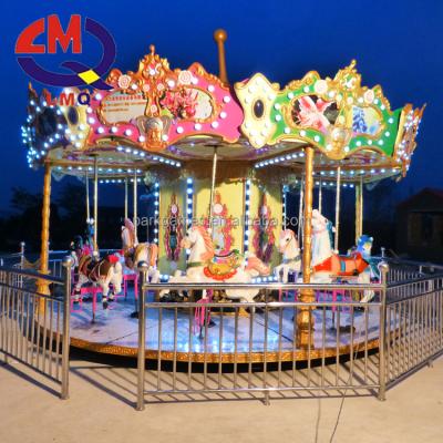 China Faiground Amusement Park Kids Game 16 Seats Luxury Carousel Light And Musical Carousel for sale