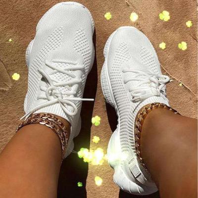 China Fashion Trend Wholesale Hot Sale Sports Outdoor Running Shoes For Women Breathable Air Mesh Sock Sneakers for sale