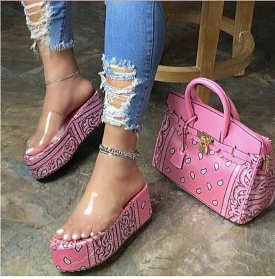 China Fashion trend factory summer high quality platform new heels sandals transparent beach women's outdoor shoes for sale