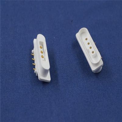 China male & Female Magnet Pogo Spring Loaded Terminal 4 Pins 2.5 Mm 2.75 Mm Pitch Right Angle Through Holes Male Female Data Transsioin Power Load for sale