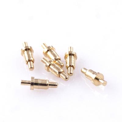 China Male Pin Spring Loaded Pogo Pin Connector 4.0 Mm Height Through Holes PCB Straight Single Flange 2.0mm 12VDC 1A Spring Contact for sale