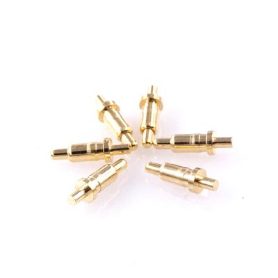 China Male Pin Spring Loaded Pogo Pin Connector 5.0 Mm Height Through Holes PCB Straight Single Flange 2.0mm 12VDC 1A Spring Contact for sale