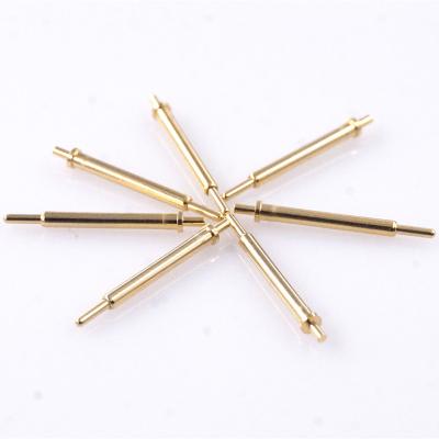 China Male Pin Spring Loaded Pogo Pin Connector 15.0 Mm Height Through Holes PCB Straight Single Flange 2.0mm 12VDC 1A Spring Contact for sale