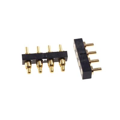 China male & Female SUP Spring Header Connector 2.54 Mm Pitch Through 2A Female Pogo Pin 4 Pin & Straight Single Hole Male Row High Current for sale