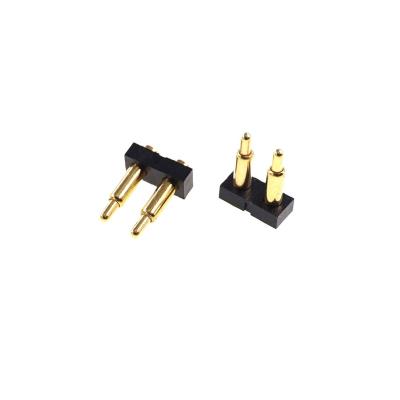 China SMT Male Spring Loaded Row Strip Power Contact SMD Pogo Pin Connector 7.5 Mm Height Single Terminal 2 3.0 Mm Pitch for sale