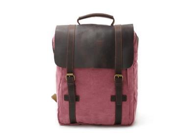 China CL-500 Pink Hot Sale Vintage Design for Lady Canvas Leather Backpack à venda