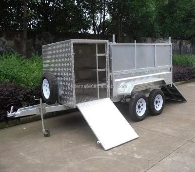 China Movable Aluminum Tipping Box Trailers Tool Box Trailer , Mower Box Tipping Trailer for sale