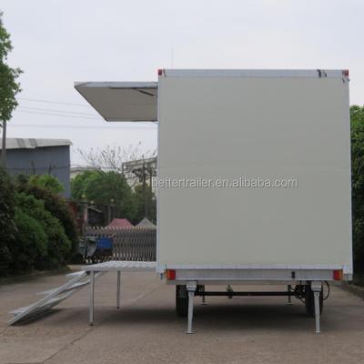 China Tiny Travel Trailer 3.9m Show Room On Trailer for sale