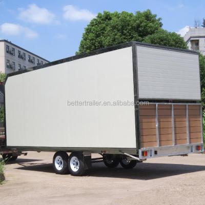 China Easy Movable Living Tiny 20ft House On Trailer Wheel for sale