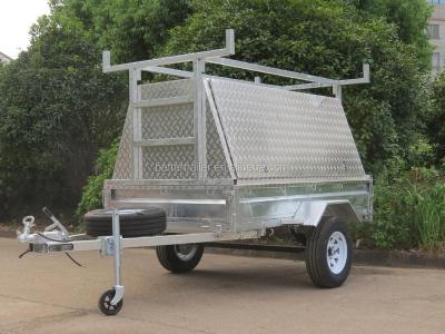 China Car Trailer Box Trailer Tool Utility Outdoor Shelf Lockable Galvanized Aluminum Dealer Trailer for sale