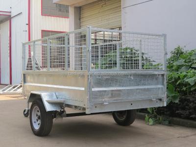 China Hot Dipped Galvanized Car Trailer Single Cage Trailer , Utility Trailer for sale