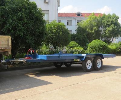 China The lowbed car trailer the hydraulic tipping tandem car trailer for sale