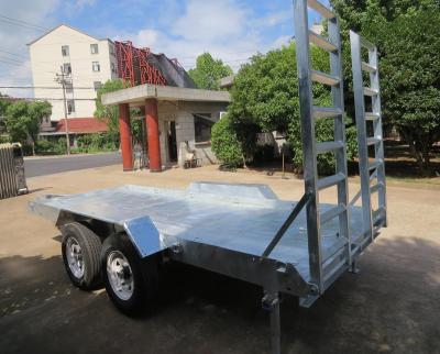 China Factory Mobile Trailer With Loading Ramp Double Axle Chassis Electric Braked Strong Factory Trailer for sale