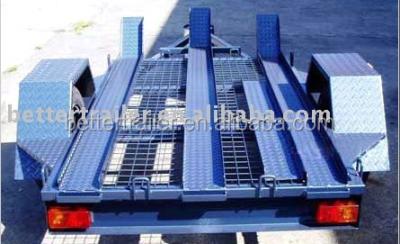 China Car Trailer Bike Transport Outdoor Riding Trailer With Rack , Powder Coated Bike Trailers for sale