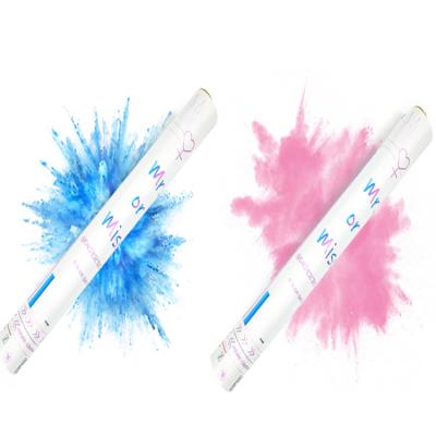 China Blue Pink Baby Shower Powder And Star Confetti Cannon Paper Gender Reveal Party Decoration Supplies for sale