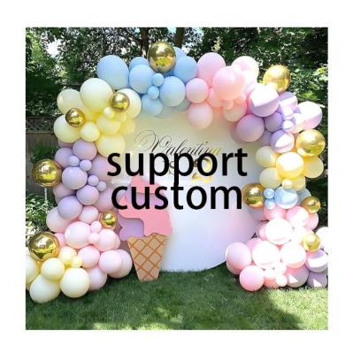 China Custom Latex Balloon Arch Garland Kit Birthday Party Supplies Rainbow Macaron Balloon Set Birthday Decoration Pastel Balloon Set for sale