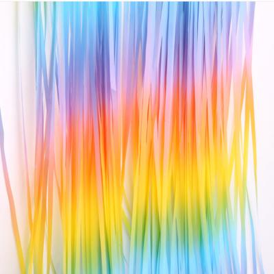 China Hot Selling Colorful PVC Macarone Amazon Rain Curtain Tassel Birthday Party Wedding Ceremony Decoration for sale