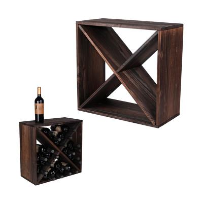 China 100% Eco-friendly Wholesale Wood and Bamboo Wine Rack Wine Rack Cheap Price Table Top Wine Racks for sale