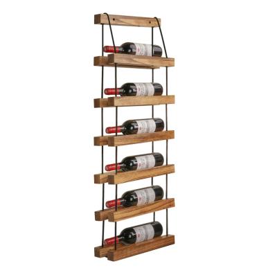 China 100% Eco-friendly Wooden And Bamboo Decor Wine Racks On Sale Luxury Wine Rack High Level Standing Wine Rack for sale