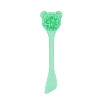 China Cartoon Silicone Face Mask Application Smudge Film Adjusting Stick Dual-use Dual-End Face Brush MN-U03 for sale