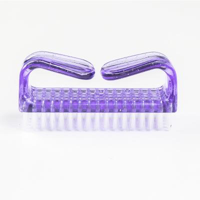 China Cheap Small NAIL Horn Translucent Dust Cleaning Plastic Nail Brush for sale